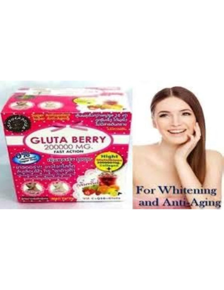 Bebida Blanqueadora de Piel Gluta Berry 200000 mg 10 sobres
