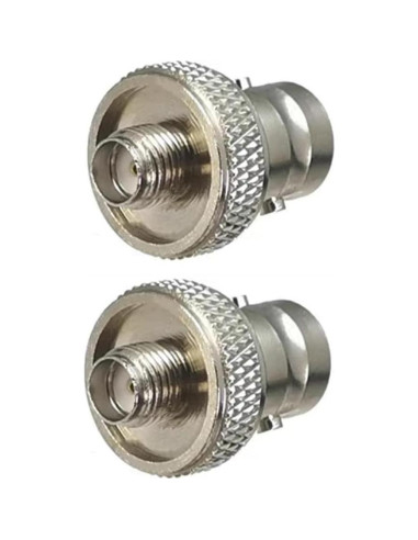 10 Adaptadores Coaxiales BNC Femenino a SMA Femenino 50 Ohm