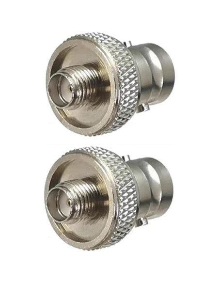 10 Adaptadores Coaxiales BNC Femenino a SMA Femenino 50 Ohm