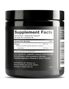 Bacopa Toniiq 90 Cápsulas 500mg 45:1 75% Bacósidos 2