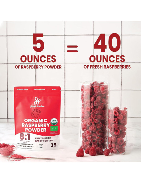 Trío de Superalimentos Jungle Powders: Kiwi, Frambuesa Orgánica y Arándano