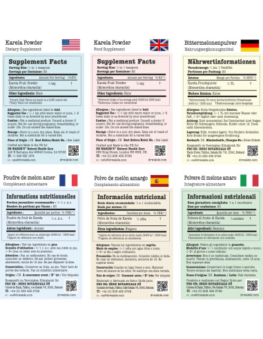 Polvo de Karela DR WAKDE 100g - Gourd Amargo Puro Vegano