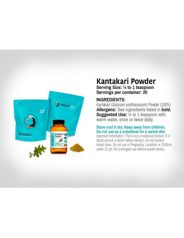 Polvo de Kantakari Dr Wakde 100g - Puro y Vegano