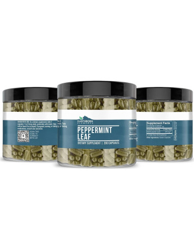 Cápsulas de Hojas de Menta Earthborn Elements 200 Unidades