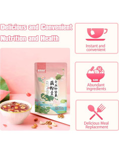 Sopa Instantánea de Raíz de Loto Zhouyanbiao 500g con Nueces 2