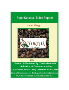 Pimienta Cubeba Entera Yuktha Naturals 100g - Vaal Milagu