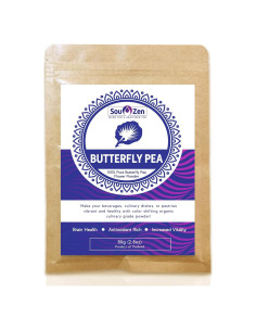 Polvo de Flor de Guisante Mariposa Azul Sou Zen 80g - Colorante Natural