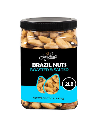 Nueces de Brasil Tostadas y Saladas Jaybee 907 g - Snack Saludable