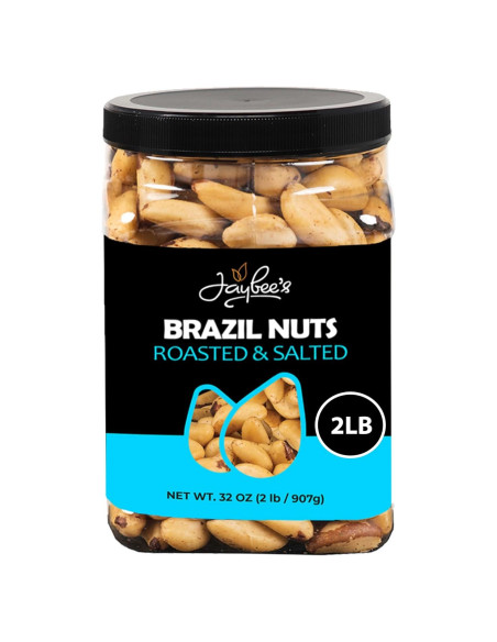 Nueces de Brasil Tostadas y Saladas Jaybee 907 g - Snack Saludable