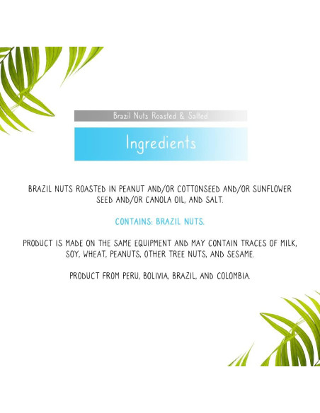 Nueces de Brasil Tostadas y Saladas Jaybee 907 g - Snack Saludable