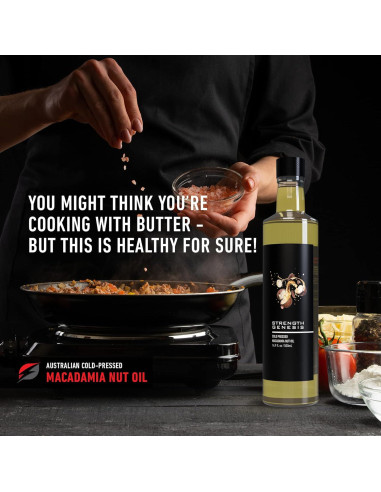 Aceite de Nuez de Macadamia Prensado en Frío 500ml Strength Genesis
