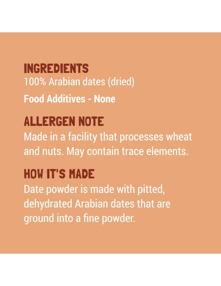 Polvo de Dátil Árabe Sin Hueso Slurrp Farm 300g - Endulzante Natural