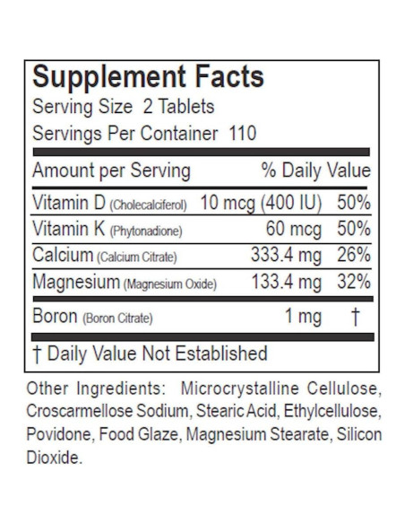 Citrato de Calcio con Boro Hillestad - 220 Tabletas