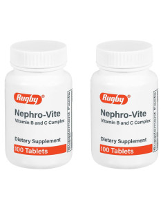 Tabletas Nephro-Vite Rugby 100 Contenido Suplemento Vitaminas B y C