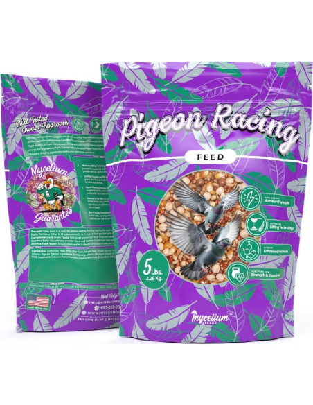 Alimento Orgánico para Palomas de Carreras Mycelium 2.27 kg - Alta Proteína y Vitaminas