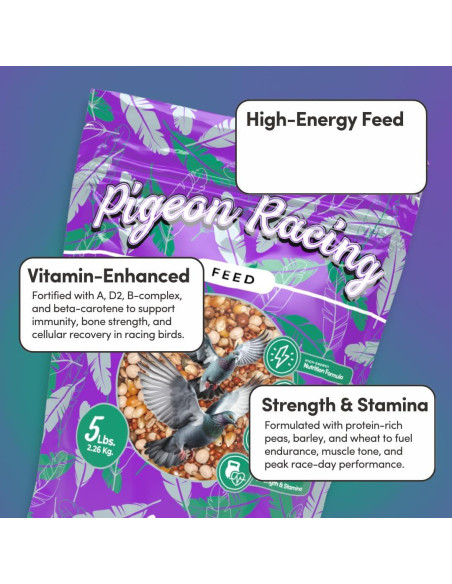 Alimento Orgánico para Palomas de Carreras Mycelium 2.27 kg - Alta Proteína y Vitaminas