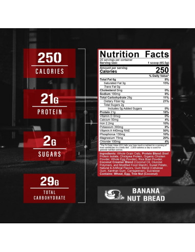 5% Nutrition Carbohidratos Reales + Proteína 1.30 kg Sabor Plátano y Nueces