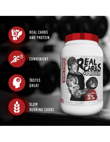 5% Nutrition Carbohidratos Reales + Proteína 1.30 kg Sabor Plátano y Nueces