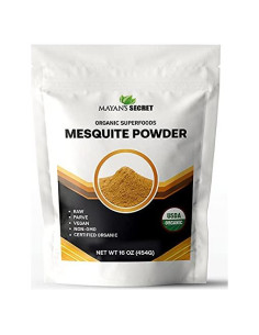 Polvo de Mesquite Orgánico Secreto de los Mayas 453.6g - Superalimento Vegano