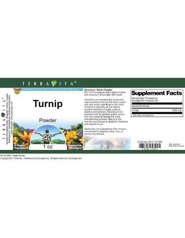 Polvo de Nabo TerraVita 28.35 g - Sin Rellenos