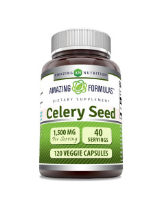 Suplemento de Semilla de Apio Amazing Formulas 1500 Mg 120 Cápsulas