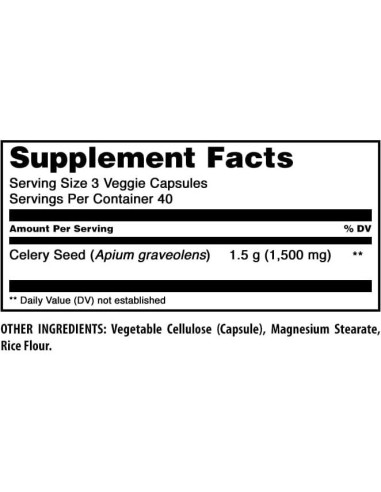 Suplemento de Semilla de Apio Amazing Formulas 1500 Mg 120 Cápsulas