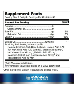 Douglas Laboratories Ultra G.L.A. Aceite de Borraja 240 mg 90 Gelatinas 2