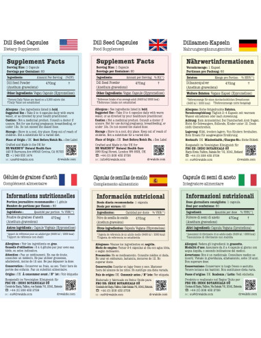 Cápsulas de Semilla de Eneldo DR WAKDE - 60 Veganas 500mg