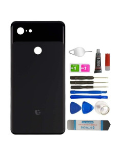 Panel de vidrio trasero para Google Pixel 3 XL Negro con herramientas