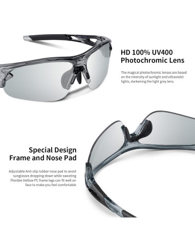 Gafas de Sol BEACOOL 7189 Polarizadas UV400 para Deportes