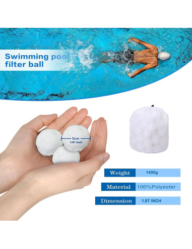 Bolas de Filtro Ecológicas Foubret 1.4 kg para Piscina
