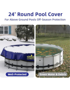 Cubierta de piscina redonda POOLACC 7.32m invierno UV 2