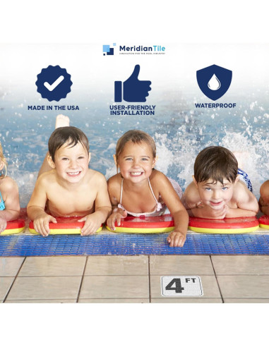 Marcadores de Profundidad para Piscina 4FT Vinilo Azulejo Acuático