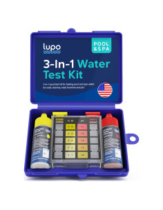 Kit de Prueba de Piscina 3-en-1 Lupo | Cloro, Bromo y pH