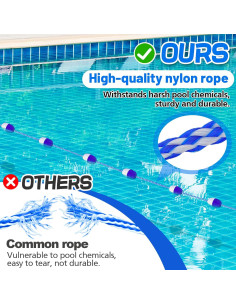 Cuerda de Seguridad para Piscina Beeplove 4.88 a 6.10m Ajustable 2