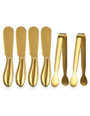 Juego de 6 Cuchillos y Pinzas de Acero Inoxidable Honoson