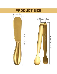 Juego de 6 Cuchillos y Pinzas de Acero Inoxidable Honoson 2