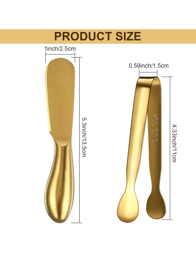 Juego de 6 Cuchillos y Pinzas de Acero Inoxidable Honoson