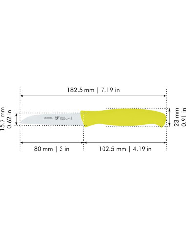 Set de Cuchillos de Pelar 3 Piezas HENCKELS Acero Inoxidable