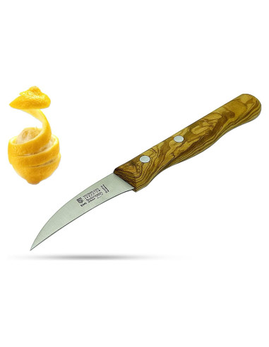 Cuchillo de Pelar SMI Pico de Pájaro 6 cm Mango Madera Olivo