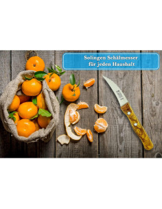 Cuchillo de Pelar SMI Pico de Pájaro 6 cm Mango Madera Olivo 2