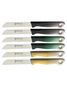 Juego de 6 Cuchillos de Pelar Serrados SMI - Acero Inoxidable