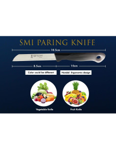 Juego de 6 Cuchillos de Pelar Serrados SMI - Acero Inoxidable 2