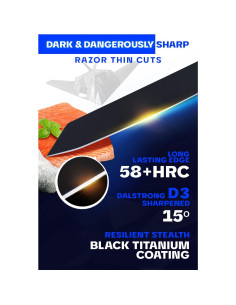 Cuchillo Yanagiba Dalstrong 26.7 cm - Acero 7CR17MOV-X - Funda 2