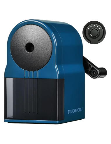 Sacapuntas Manual Ajustable TUUGOTOUU Azul 5 Grosores