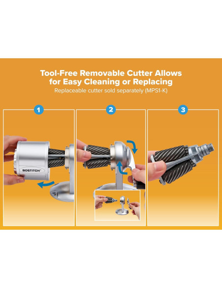 Sacapuntas Manual Bostitch MPS1-CH de Metal con Cortador Reemplazable