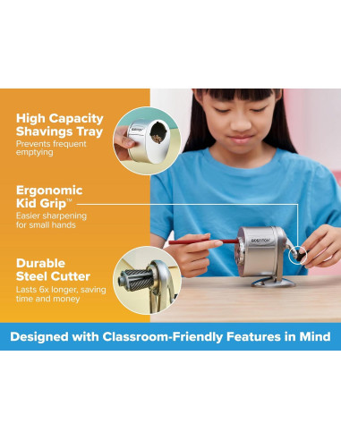 Sacapuntas Manual Bostitch MPS1-CH de Metal con Cortador Reemplazable