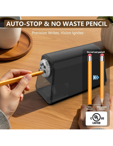 Sacapuntas Eléctrico XALXVEX S260 - 6 Agujeros, Afilado Rápido