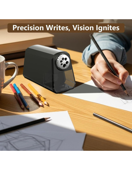 Sacapuntas Eléctrico XALXVEX S260 - 6 Agujeros, Afilado Rápido