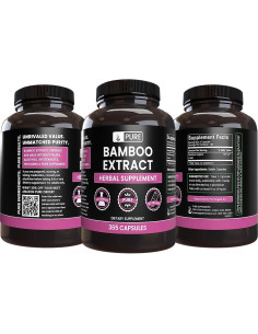 Cápsulas de Extracto de Bambú 365 Unidades Ingredientes Puro 2